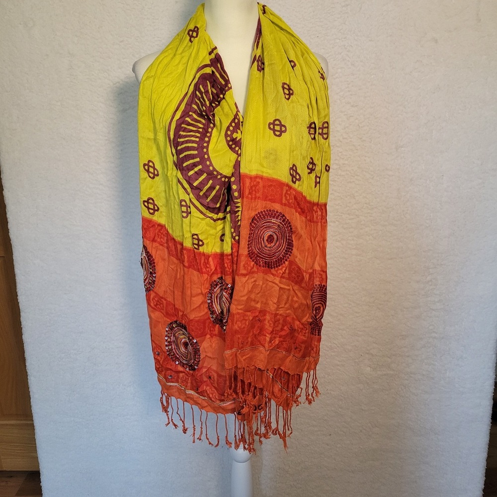 Cirque‎ du Soleil Women's Scarf Papillon Ladies Sequinned 100% Viscose 0816